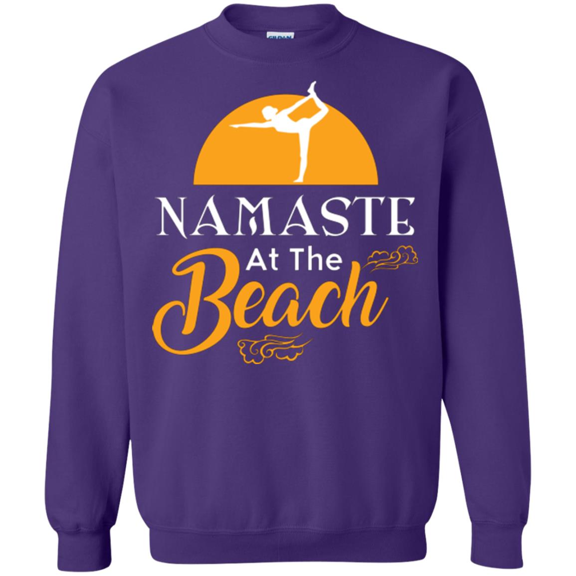 Yoga Lover T-shirt Namaste At The Beach Purple