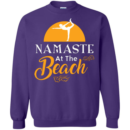 Yoga Lover T-shirt Namaste At The Beach Purple