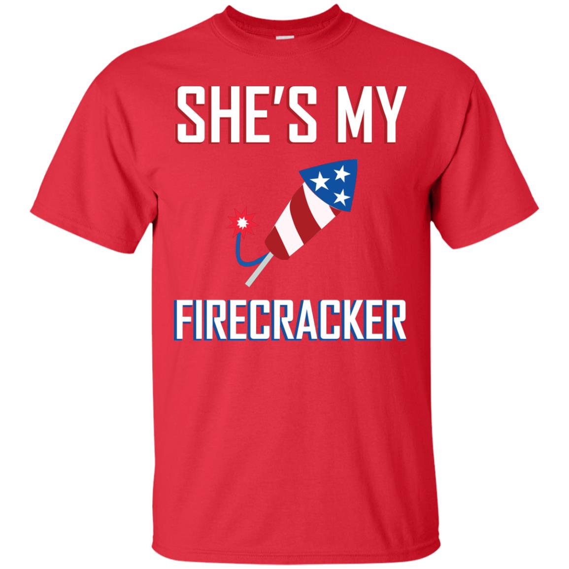 She_s My Firecracker Shirt For Mens Red