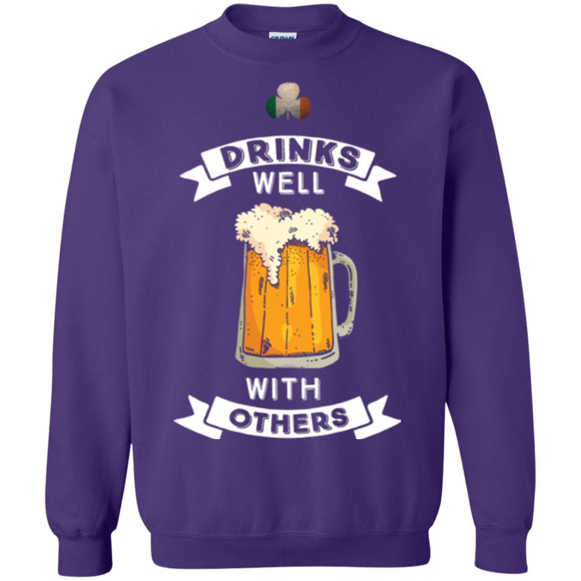 St. Patrick's Day T-shirt Drinks Well With Others Purple