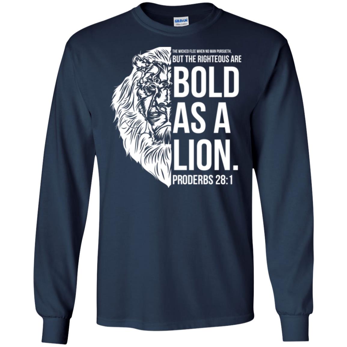 Christian T-shirt Bold As A Lion T-shirt Navy