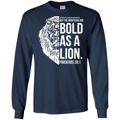 Christian T-shirt Bold As A Lion T-shirt Navy