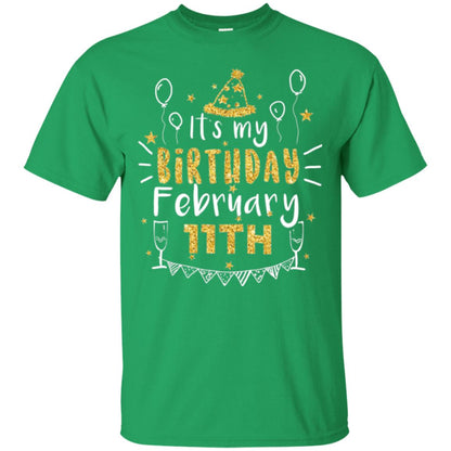 Birthday February 11th Party T-shirt It_s My Birthday Irish Green