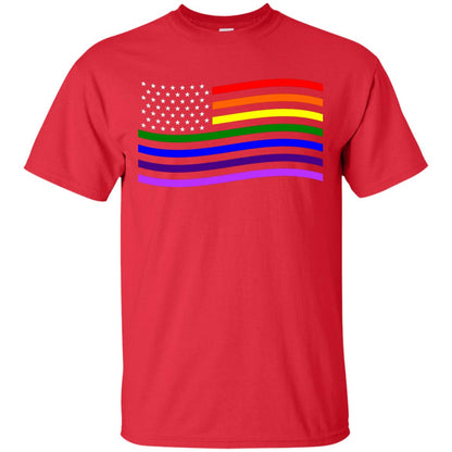 Lgbt T-shirt America Flag Red