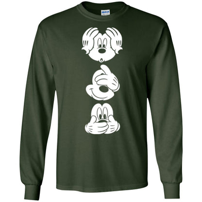 Cartoon T-shirt Disney Mickey Mouses Graphic Forest Green