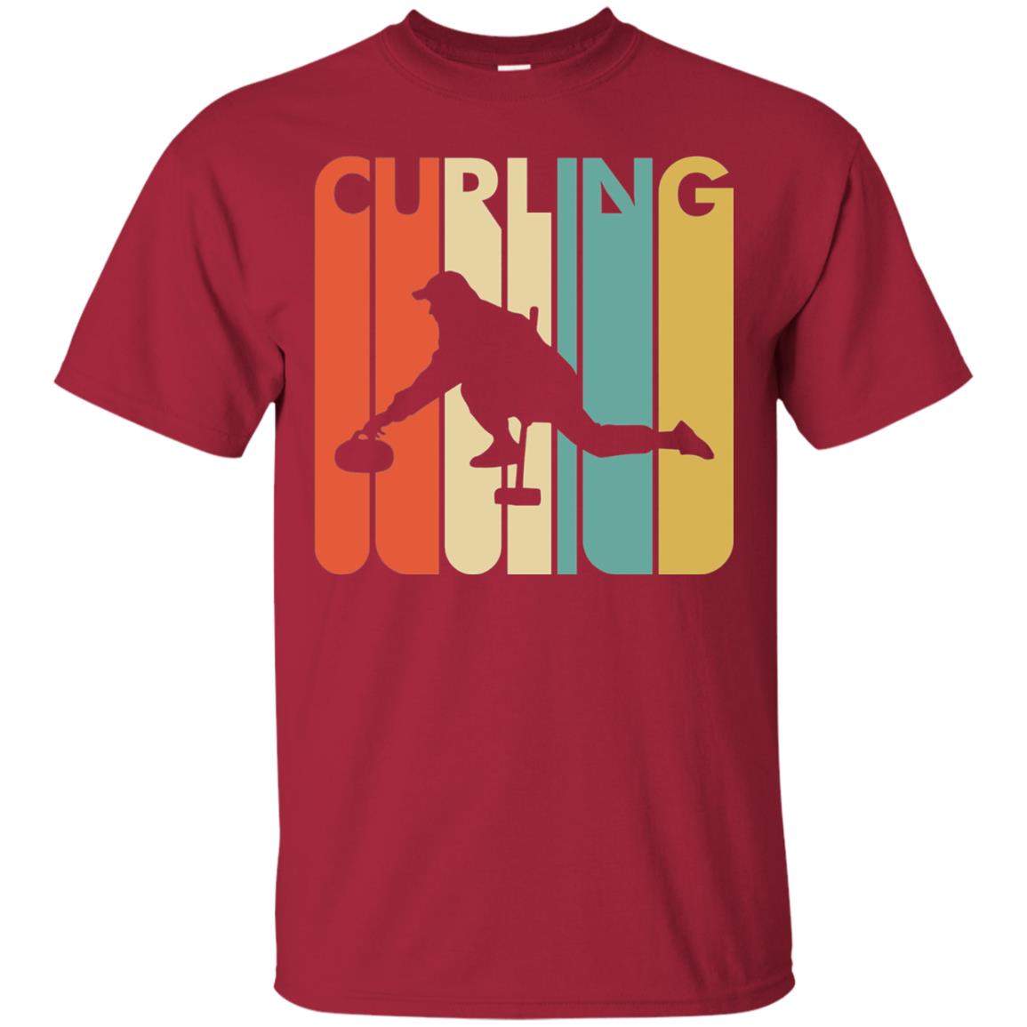 Vintage Style Curling T-shirt Cardinal