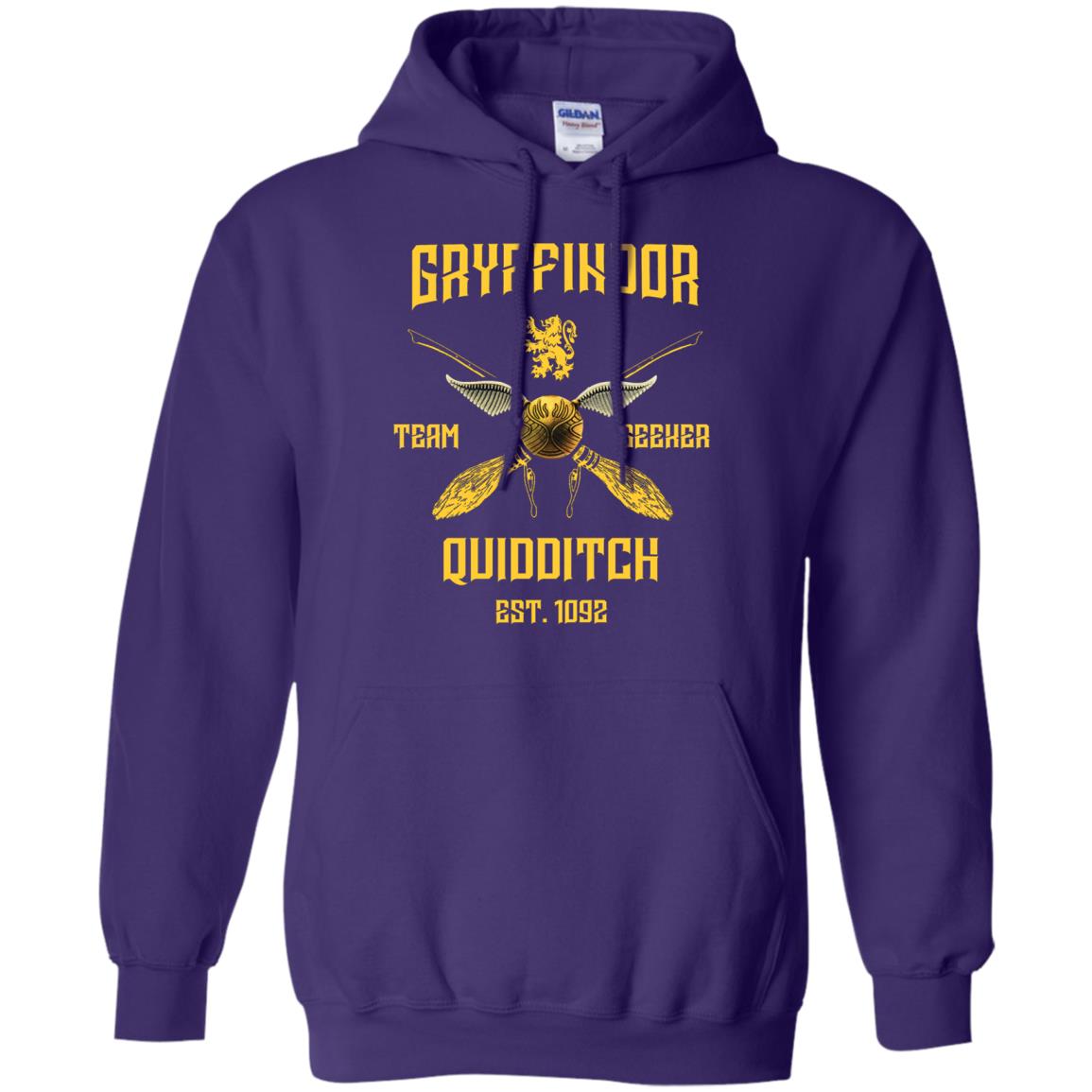 Gryffindor Quiddith Team Seeker Est 1092 Harry Potter ShirtG185 Gildan Pullover Hoodie 8 oz.