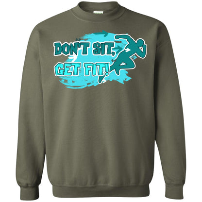Dont Sit Get Fit Runner Shirt Military Green