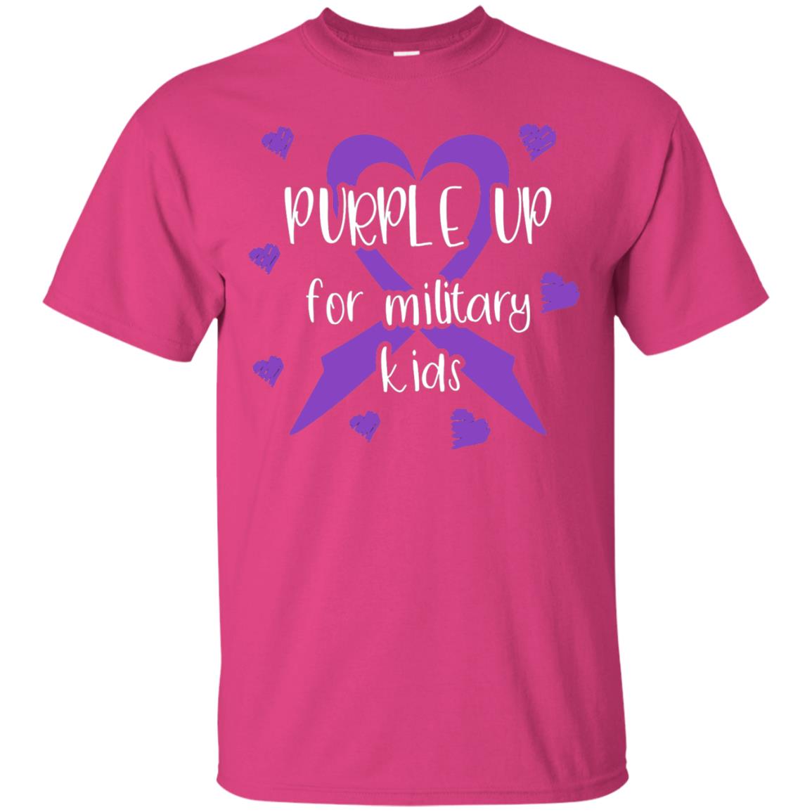 Purple Up For Military Kids Shirt Heliconia