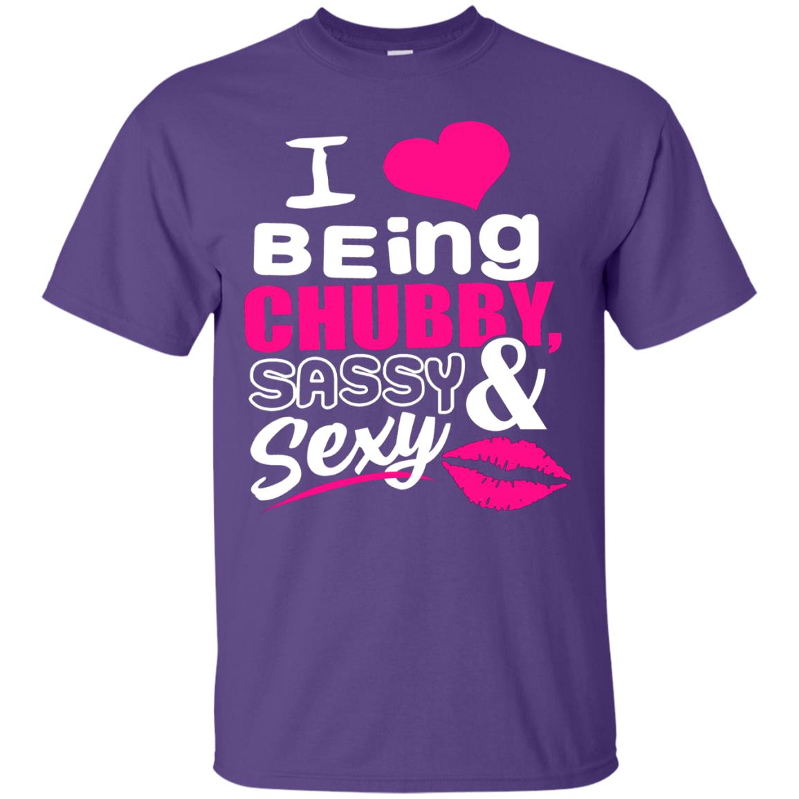 I Being Chubby Sassy Sexy Lip Shirt Purple
