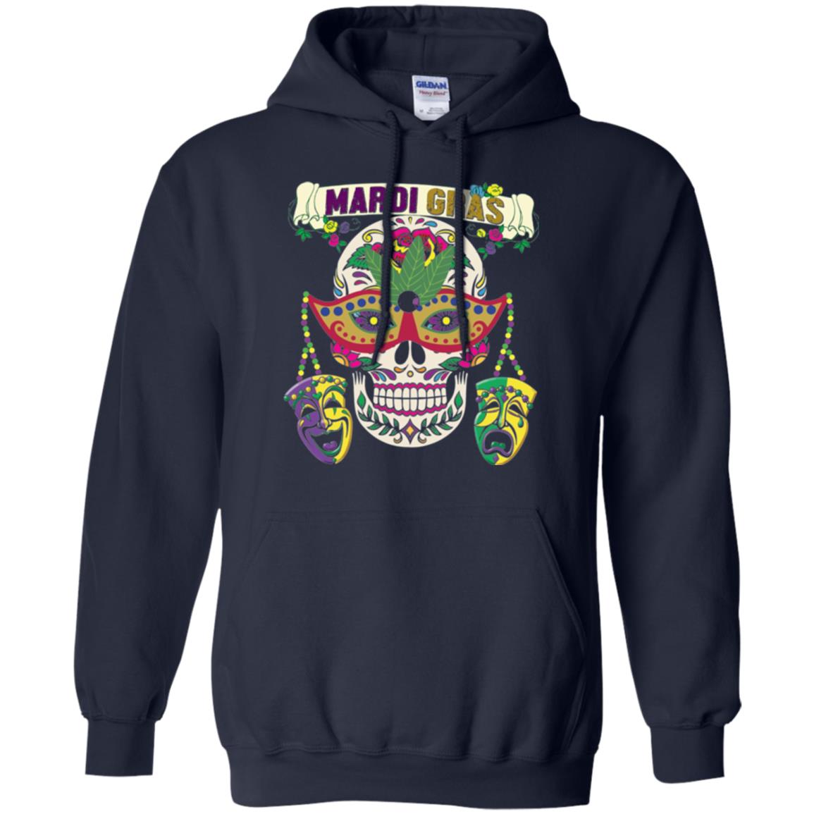Mardi Gras Skull T-shirt Navy