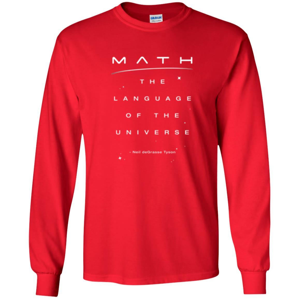 Math Lover T-shirt The Language Of The Universe Red