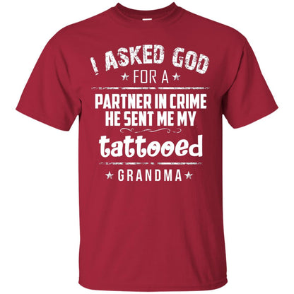 He Sent Me My Tattooed Grandma Mama Shirt Cardinal