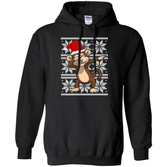 Christmas T-shirt Dabbing Monkey Black