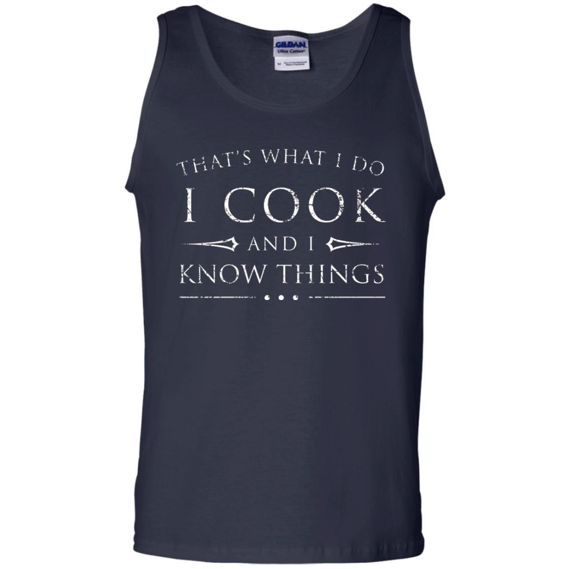 Chef T-shirt That's What I Do I Cook And I Know Things Navy
