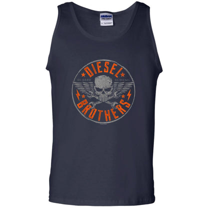 Skull Cross Wrench T-Shirt Diesel Brothers Go Hard Go Diesel Navy
