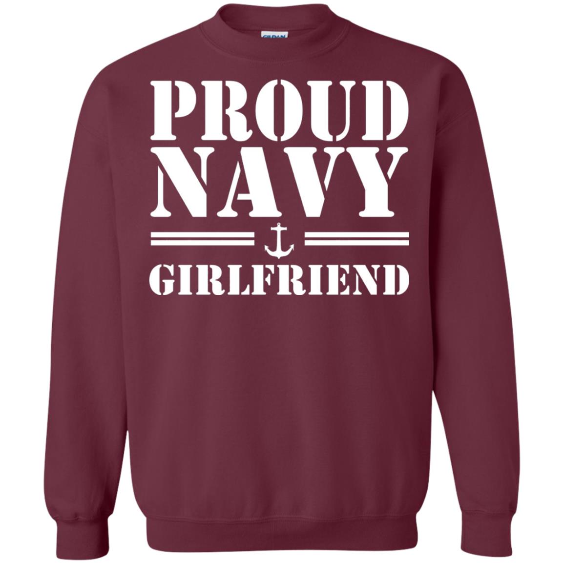 Pride U.s. Army Shirt Proud Navy Girlfriend Maroon