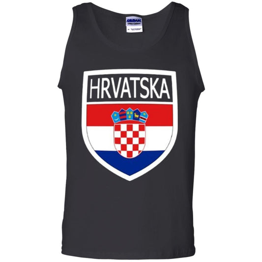 Croatia Shield T-shirt Hrvatska Patch Croatian Flag Badge Black
