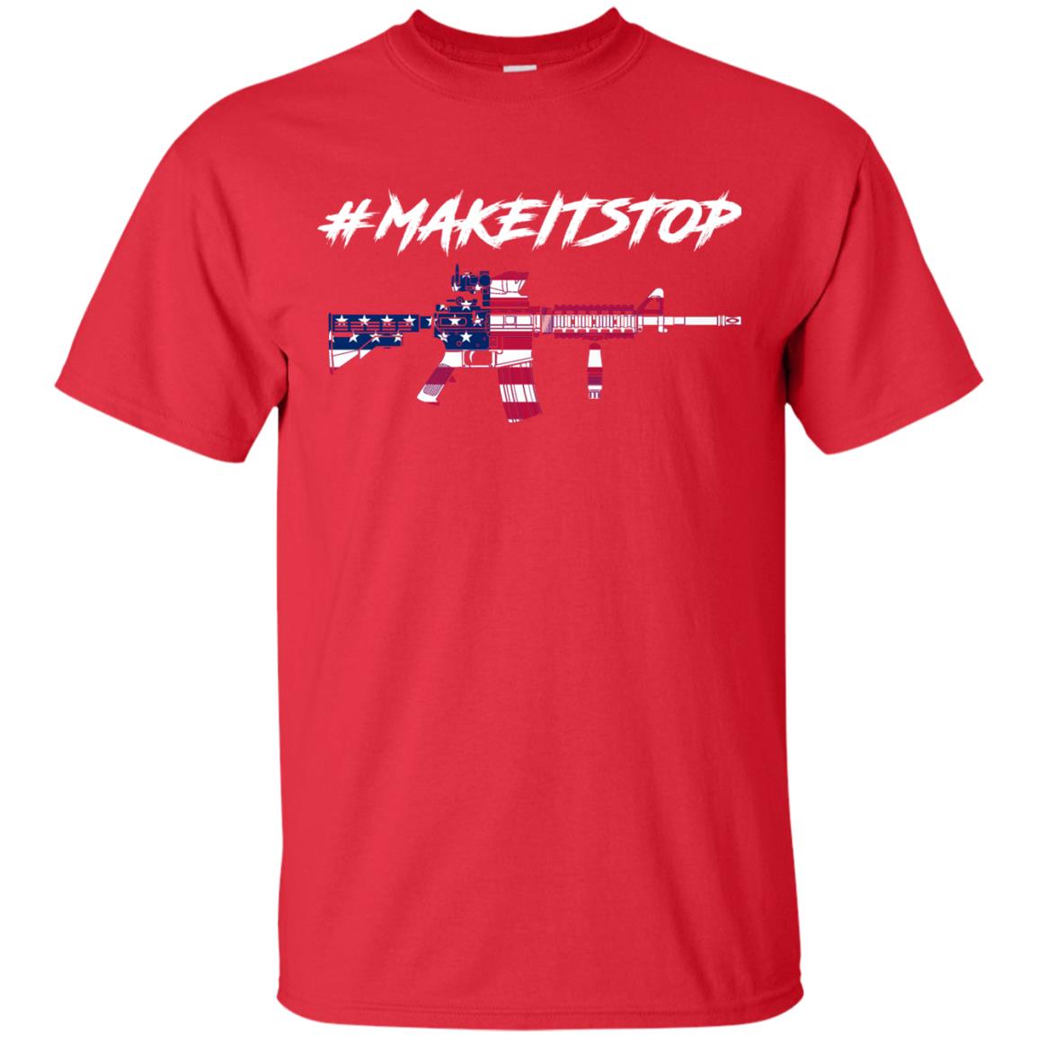 Hash Tag Make It Stop Flag Of Us Gun Control T-shirt Red