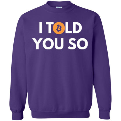 Bitcoin T-shirt I Told You So Purple