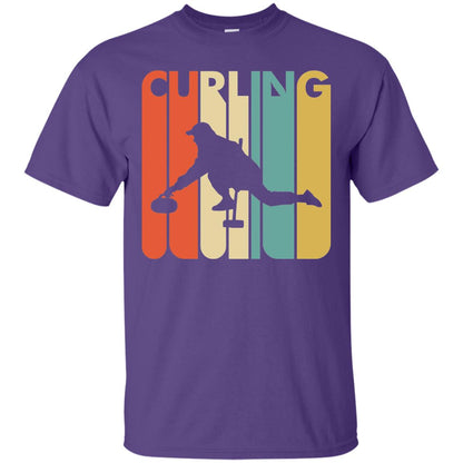Vintage Style Curling T-shirt Purple