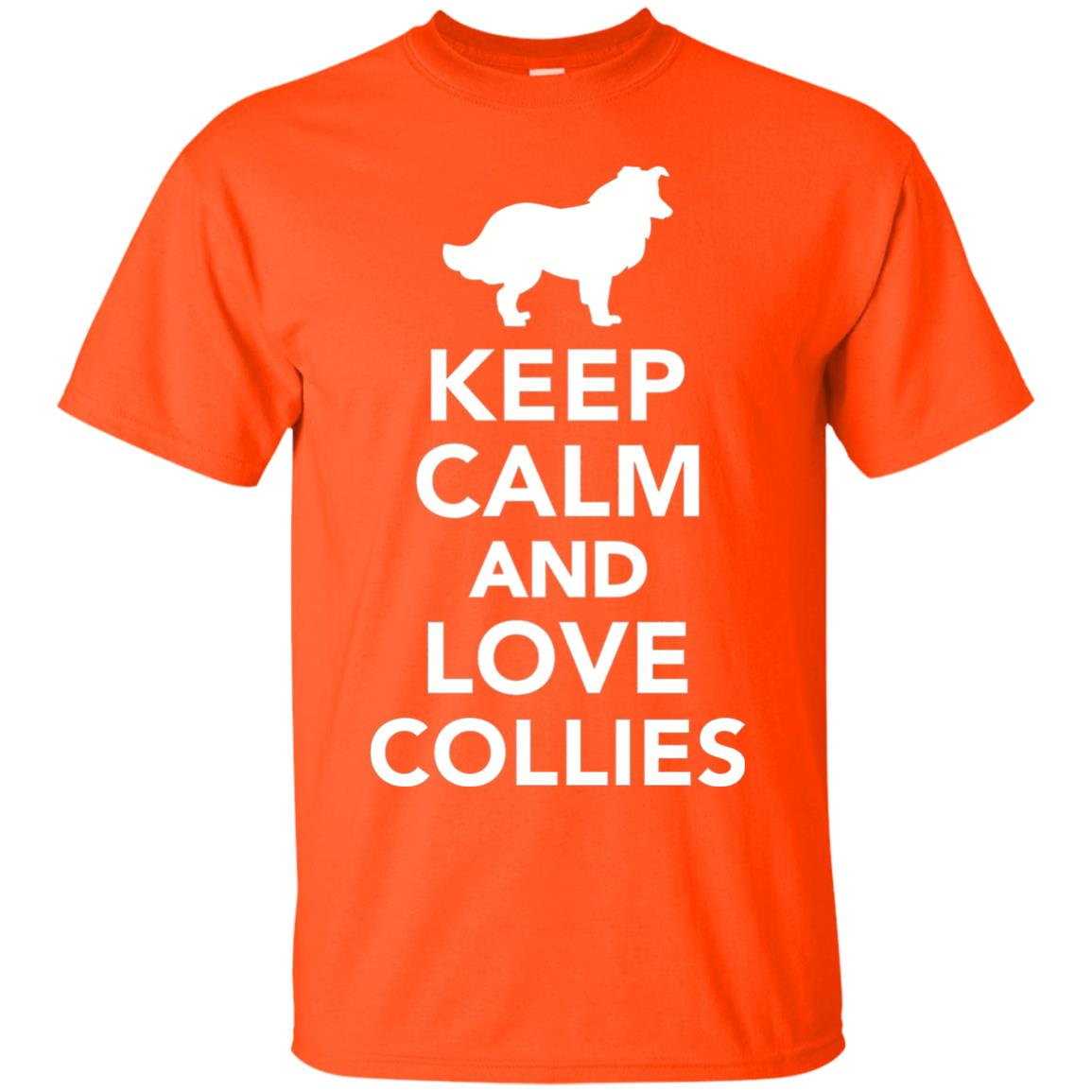 Keep Calm And Love Collies T-shirt Orange