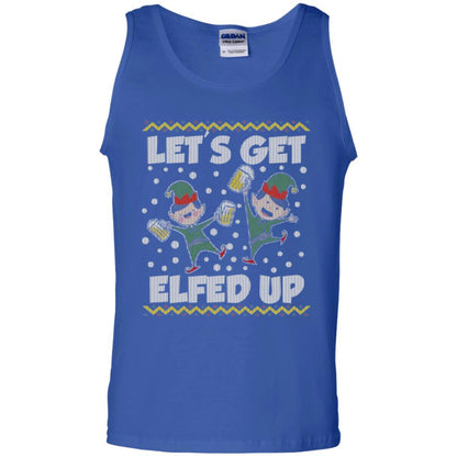 Christmas T-shirt Let's Get Elfed Up Royal