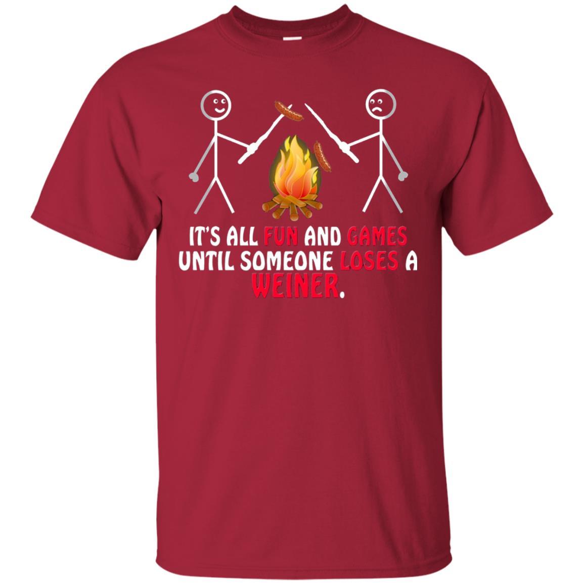 Camper T-shirt It's All Fun And Games Cardinal