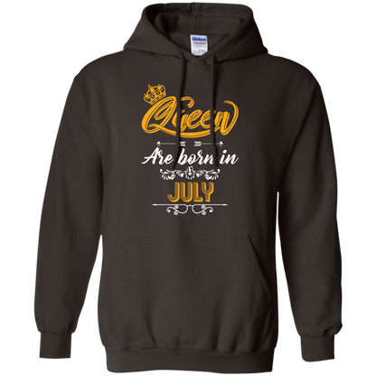 Brithday T-Shirt Queen Are Born In July Dark Chocolate