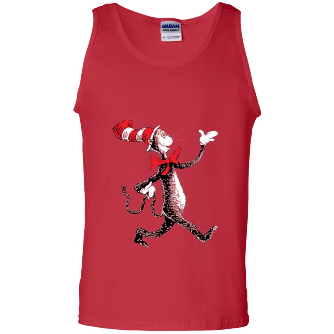 Dr. Seuss Strolling Cat Autism Awareness T-shirt Red