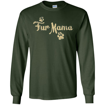 Fur Mama Mommy Love Dog T-shirt Forest Green
