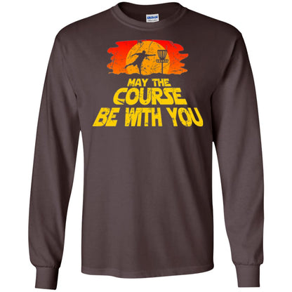 Disc Golf T-shirt May The Course Be With You Dark Chocolate