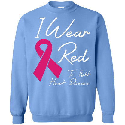 I Wear Red To Fight Heart Disease T-shirt Carolina Blue