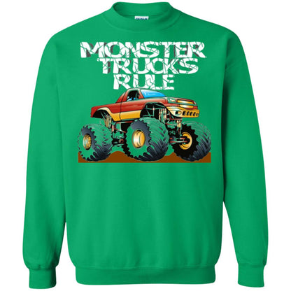 Monster Trucks Rule T-shirt Irish Green