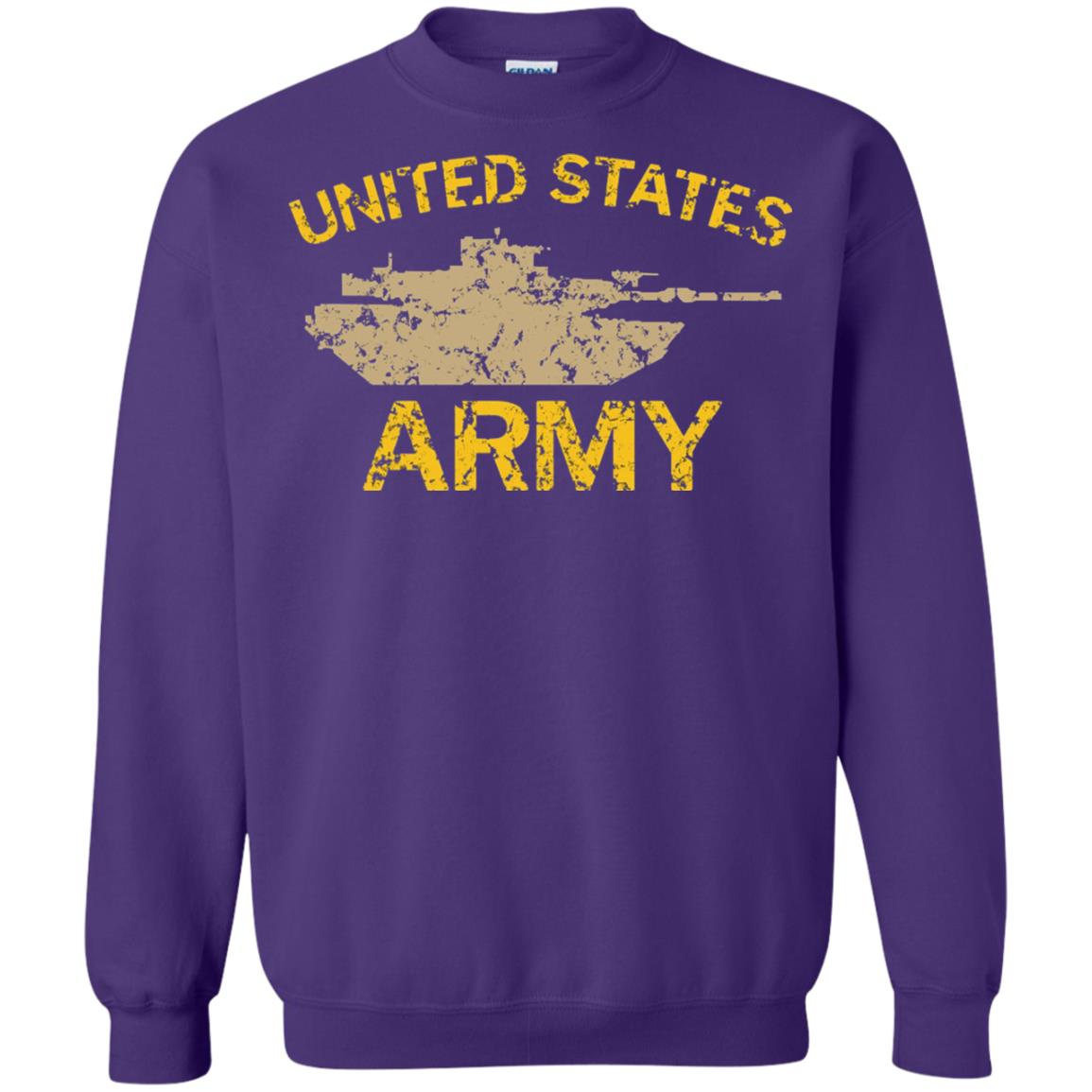 United States Army M1a2 Abrams Tusk Tank Grunge T-shirt Purple