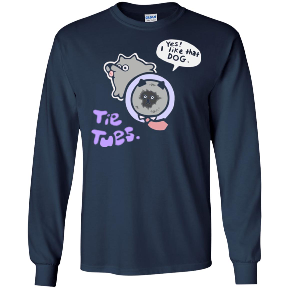 Yes I Like That Dog Tietuesday Dog Lover T-shirt Navy