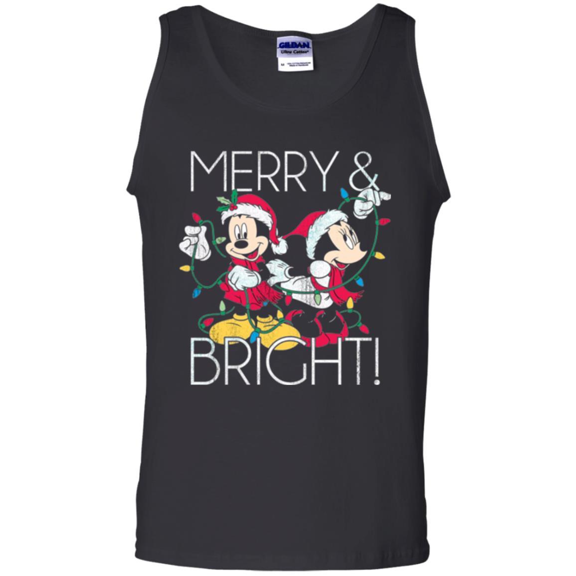 Disney Mickey Mouse T-shirt Merry And Bright Christmas Black