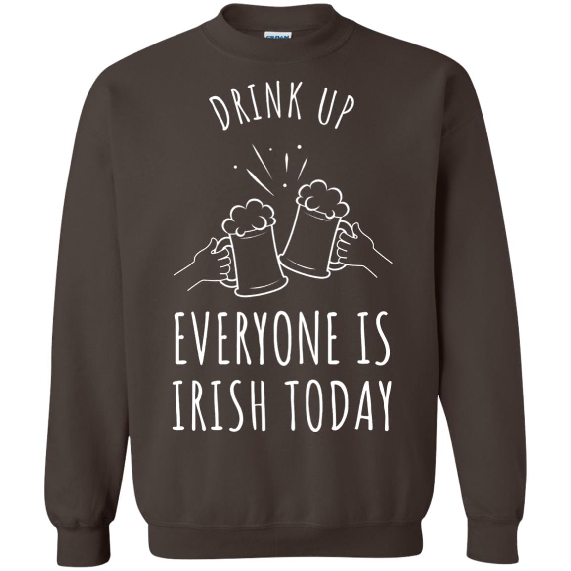 St. Patrick_s Day T-shirt Drink Up Everyone Is Irish Toda Dark Chocolate