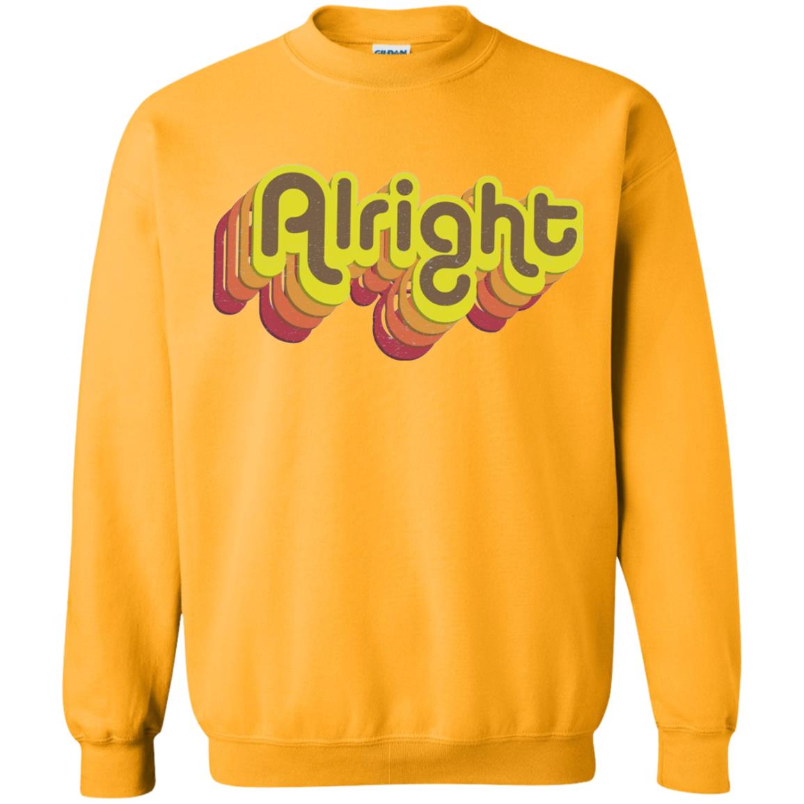 Alright Alright Shirt Funny Retro 70s Gold