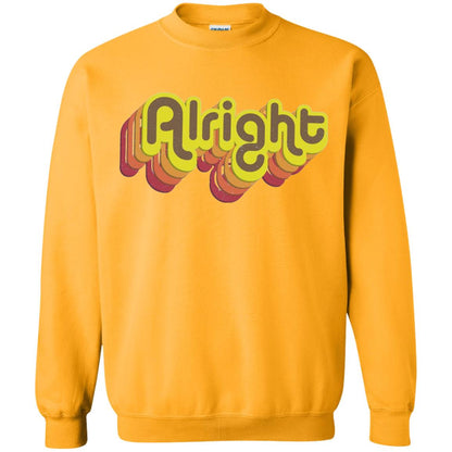 Alright Alright Shirt Funny Retro 70s Gold