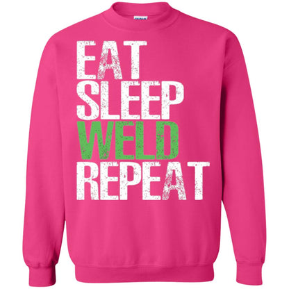 Welding T-shirt Eat Sleep Weld Repeat Heliconia