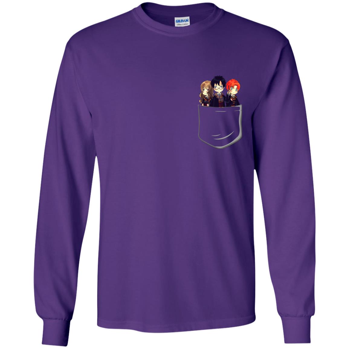 Harry Potter Pocket Movie Lover T-shirt Purple