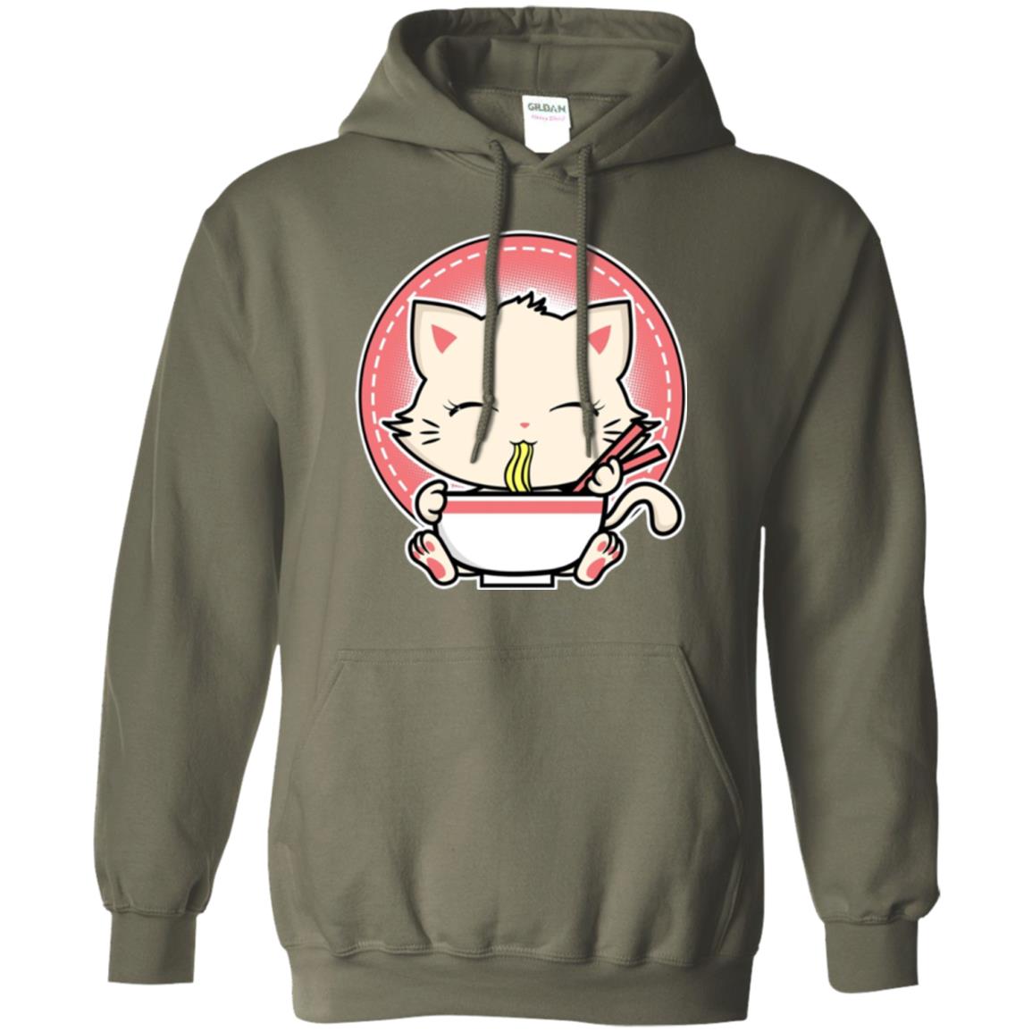 Kawaii Japanese Anime Cat Ramen T-shirt