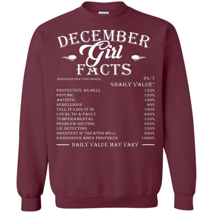 December Girl Facts T-shirt Maroon