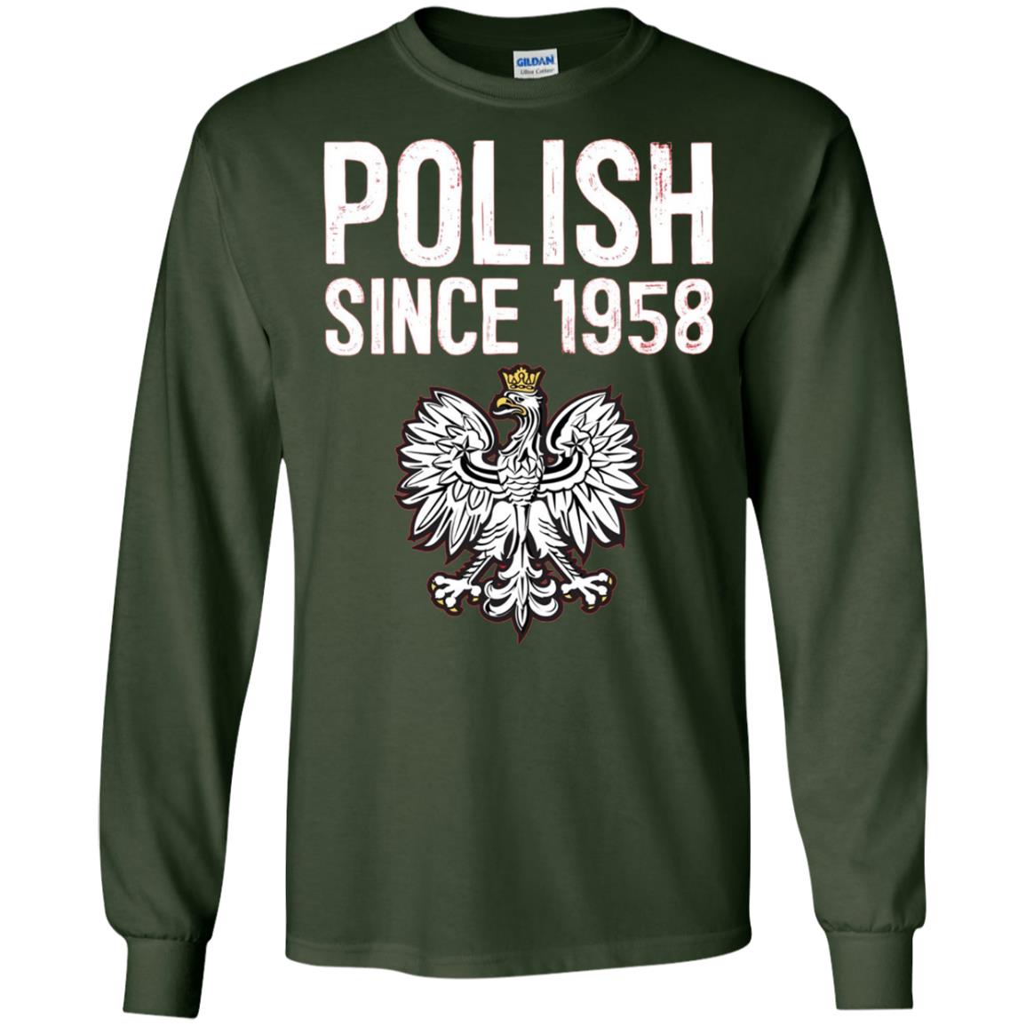 60th Birthday T-shirt Polish Since 1958 Forest Green