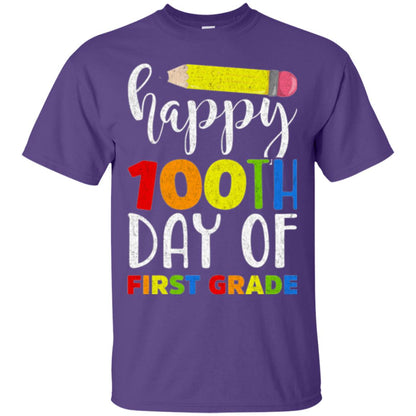 Children T-shirt Happy 100th Day Of First Grade Purple