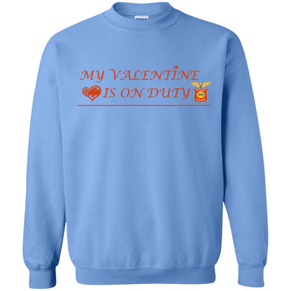 My Valentine Is On Duty Police Station Shirt Carolina Blue