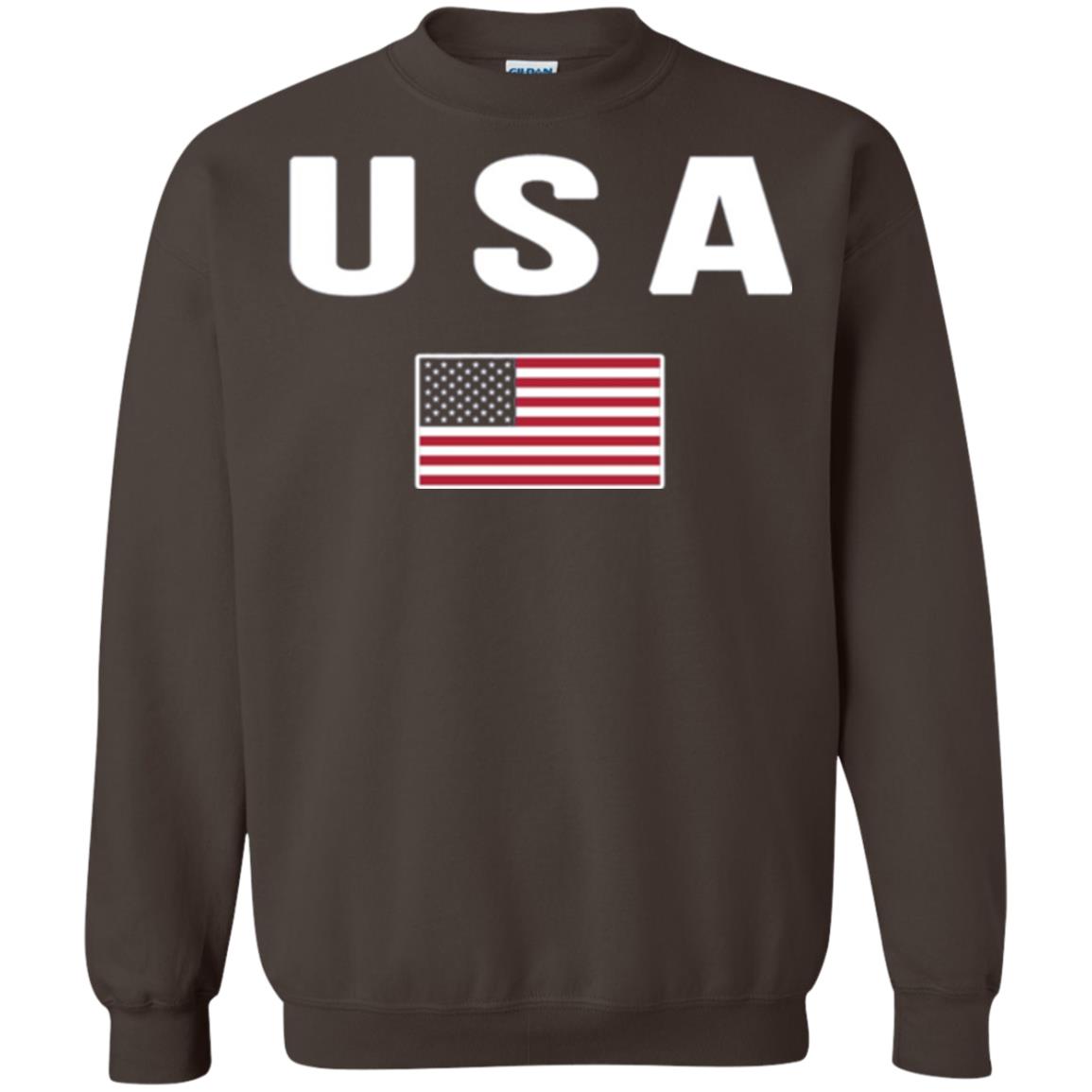 American Flag Us America United States T-shirt Dark Chocolate