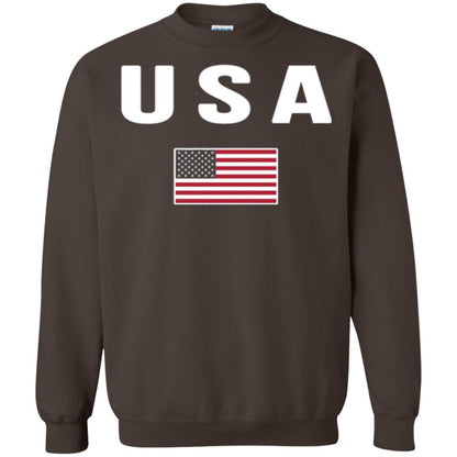 American Flag Us America United States T-shirt Dark Chocolate
