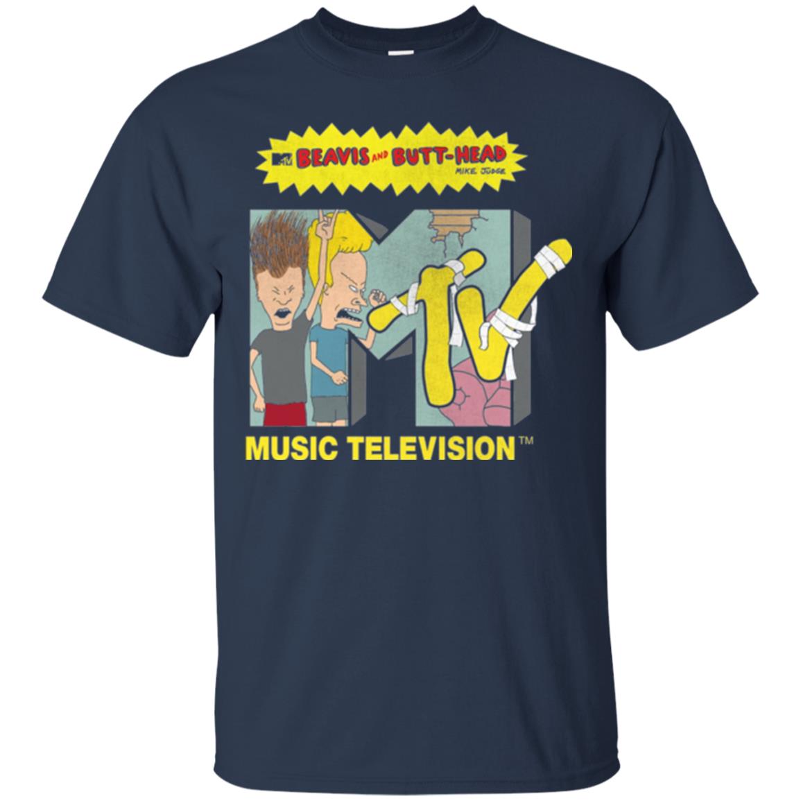 Mtv Logo T-shirt Beavis And Butt Head Navy